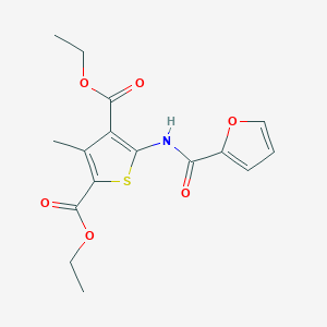 molecular formula C16H17NO6S B3457956 diethyl 5-(2-furoylamino)-3-methyl-2,4-thiophenedicarboxylate 
