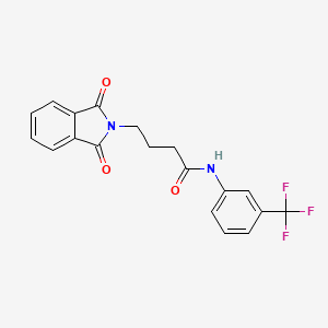 molecular formula C19H15F3N2O3 B3457958 4-(1,3-dioxo-1,3-dihydro-2H-isoindol-2-yl)-N-[3-(trifluoromethyl)phenyl]butanamide 