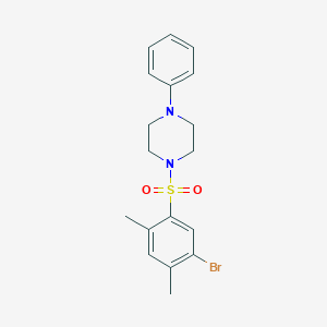 molecular formula C18H21BrN2O2S B345796 1-(5-Bromo-2,4-dimethylbenzenesulfonyl)-4-phenylpiperazine CAS No. 433688-39-2