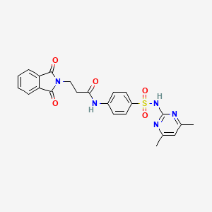 molecular formula C23H21N5O5S B3457964 N-(4-{[(4,6-dimethyl-2-pyrimidinyl)amino]sulfonyl}phenyl)-3-(1,3-dioxo-1,3-dihydro-2H-isoindol-2-yl)propanamide 