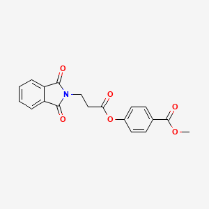 molecular formula C19H15NO6 B3457965 methyl 4-{[3-(1,3-dioxo-1,3-dihydro-2H-isoindol-2-yl)propanoyl]oxy}benzoate CAS No. 307524-58-9