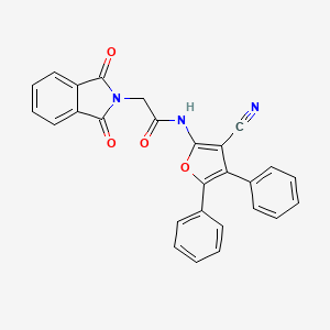 molecular formula C27H17N3O4 B3457972 N-(3-cyano-4,5-diphenyl-2-furyl)-2-(1,3-dioxo-1,3-dihydro-2H-isoindol-2-yl)acetamide 