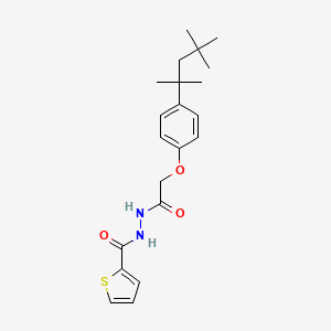 molecular formula C21H28N2O3S B3457979 N'-{2-[4-(1,1,3,3-tetramethylbutyl)phenoxy]acetyl}-2-thiophenecarbohydrazide 