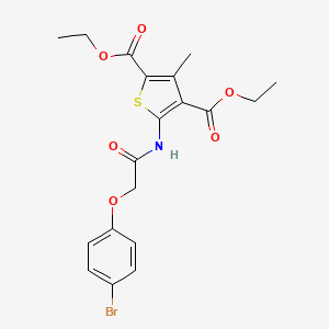 molecular formula C19H20BrNO6S B3457994 diethyl 5-{[(4-bromophenoxy)acetyl]amino}-3-methyl-2,4-thiophenedicarboxylate 
