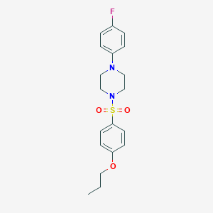 molecular formula C19H23FN2O3S B345802 1-(4-Fluorophenyl)-4-(4-propoxyphenyl)sulfonylpiperazine CAS No. 433955-38-5