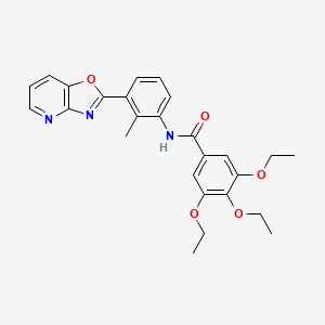 3,4,5-triethoxy-N-(2-methyl-3-[1,3]oxazolo[4,5-b]pyridin-2-ylphenyl)benzamide