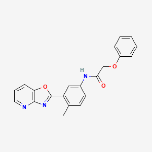molecular formula C21H17N3O3 B3458047 N-(4-methyl-3-[1,3]oxazolo[4,5-b]pyridin-2-ylphenyl)-2-phenoxyacetamide 