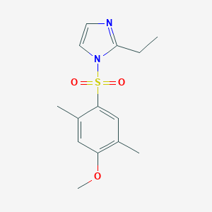 molecular formula C14H18N2O3S B345805 2-乙基-1-(4-甲氧基-2,5-二甲苯磺酰基)-1H-咪唑 CAS No. 496014-75-6