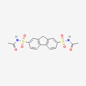 molecular formula C17H16N2O6S2 B3458062 N,N'-(9H-fluorene-2,7-diyldisulfonyl)diacetamide 
