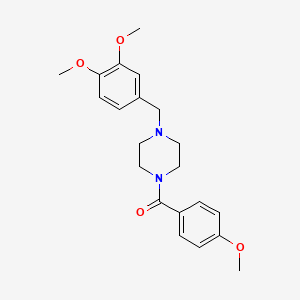 molecular formula C21H26N2O4 B3458065 1-(3,4-dimethoxybenzyl)-4-(4-methoxybenzoyl)piperazine 