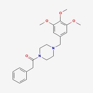 molecular formula C22H28N2O4 B3458069 1-(phenylacetyl)-4-(3,4,5-trimethoxybenzyl)piperazine 