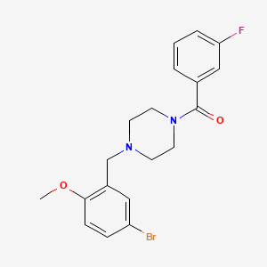 molecular formula C19H20BrFN2O2 B3458082 1-(5-bromo-2-methoxybenzyl)-4-(3-fluorobenzoyl)piperazine 