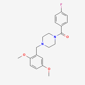 molecular formula C20H23FN2O3 B3458090 1-(2,5-dimethoxybenzyl)-4-(4-fluorobenzoyl)piperazine 