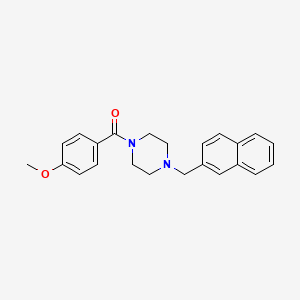 molecular formula C23H24N2O2 B3458093 1-(4-methoxybenzoyl)-4-(2-naphthylmethyl)piperazine 