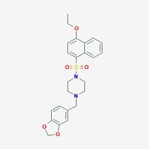 1-(1,3-Benzodioxol-5-ylmethyl)-4-(4-ethoxynaphthalen-1-yl)sulfonylpiperazine