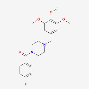 molecular formula C21H25FN2O4 B3458110 1-(4-fluorobenzoyl)-4-(3,4,5-trimethoxybenzyl)piperazine 