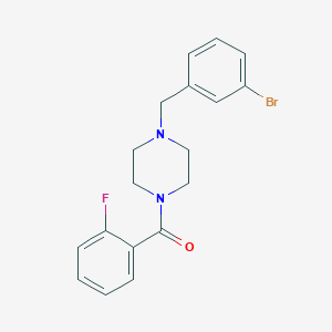 molecular formula C18H18BrFN2O B3458114 1-(3-bromobenzyl)-4-(2-fluorobenzoyl)piperazine 