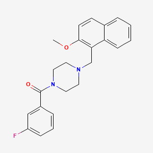 molecular formula C23H23FN2O2 B3458119 1-(3-fluorobenzoyl)-4-[(2-methoxy-1-naphthyl)methyl]piperazine 
