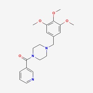 molecular formula C20H25N3O4 B3458121 1-(3-pyridinylcarbonyl)-4-(3,4,5-trimethoxybenzyl)piperazine 
