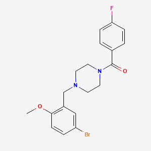 molecular formula C19H20BrFN2O2 B3458130 1-(5-bromo-2-methoxybenzyl)-4-(4-fluorobenzoyl)piperazine 