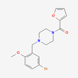 molecular formula C17H19BrN2O3 B3458135 1-(5-bromo-2-methoxybenzyl)-4-(2-furoyl)piperazine 