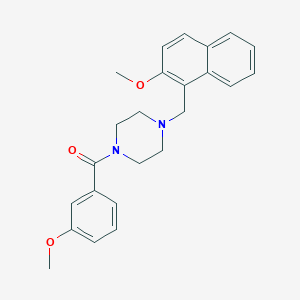 molecular formula C24H26N2O3 B3458139 1-(3-methoxybenzoyl)-4-[(2-methoxy-1-naphthyl)methyl]piperazine 