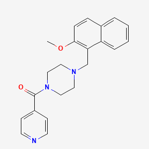 molecular formula C22H23N3O2 B3458140 1-isonicotinoyl-4-[(2-methoxy-1-naphthyl)methyl]piperazine 