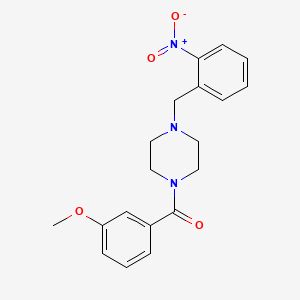 molecular formula C19H21N3O4 B3458141 1-(3-methoxybenzoyl)-4-(2-nitrobenzyl)piperazine 
