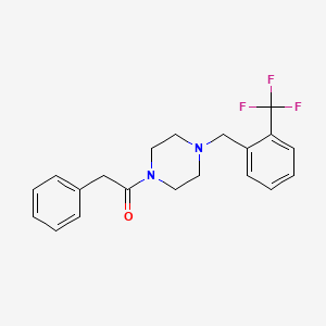 molecular formula C20H21F3N2O B3458152 1-(phenylacetyl)-4-[2-(trifluoromethyl)benzyl]piperazine 