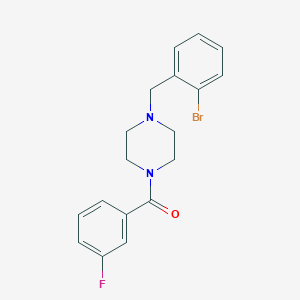 molecular formula C18H18BrFN2O B3458159 1-(2-bromobenzyl)-4-(3-fluorobenzoyl)piperazine 