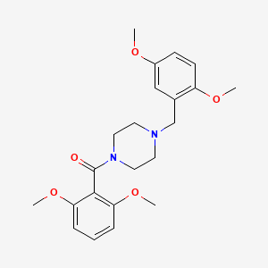 molecular formula C22H28N2O5 B3458168 1-(2,6-dimethoxybenzoyl)-4-(2,5-dimethoxybenzyl)piperazine 