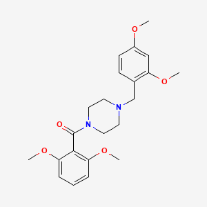molecular formula C22H28N2O5 B3458172 1-(2,6-dimethoxybenzoyl)-4-(2,4-dimethoxybenzyl)piperazine 