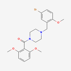 molecular formula C21H25BrN2O4 B3458182 1-(5-bromo-2-methoxybenzyl)-4-(2,6-dimethoxybenzoyl)piperazine 