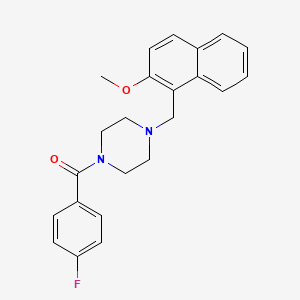 molecular formula C23H23FN2O2 B3458185 1-(4-fluorobenzoyl)-4-[(2-methoxy-1-naphthyl)methyl]piperazine 