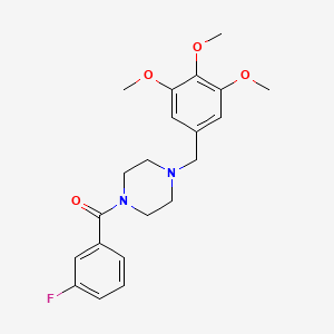 molecular formula C21H25FN2O4 B3458195 1-(3-fluorobenzoyl)-4-(3,4,5-trimethoxybenzyl)piperazine 