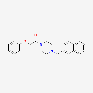 molecular formula C23H24N2O2 B3458196 1-(2-naphthylmethyl)-4-(phenoxyacetyl)piperazine 