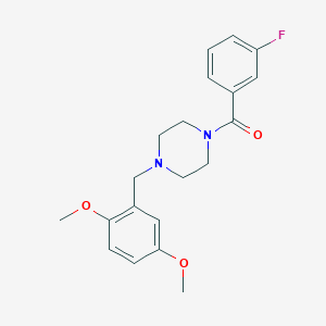 molecular formula C20H23FN2O3 B3458198 1-(2,5-dimethoxybenzyl)-4-(3-fluorobenzoyl)piperazine 
