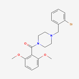 molecular formula C20H23BrN2O3 B3458208 1-(2-bromobenzyl)-4-(2,6-dimethoxybenzoyl)piperazine 