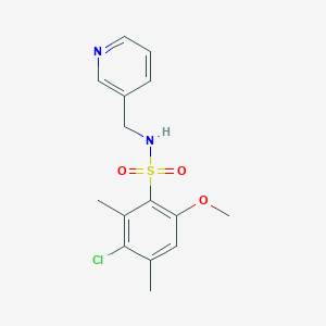 3-chloro-6-methoxy-2,4-dimethyl-N-(3-pyridinylmethyl)benzenesulfonamide