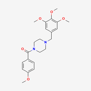 molecular formula C22H28N2O5 B3458214 1-(4-methoxybenzoyl)-4-(3,4,5-trimethoxybenzyl)piperazine 