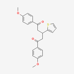 molecular formula C23H22O4S B3458229 1,5-bis(4-methoxyphenyl)-3-(2-thienyl)-1,5-pentanedione 