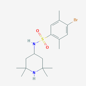 molecular formula C17H27BrN2O2S B345823 4-bromo-2,5-dimethyl-N-(2,2,6,6-tetramethylpiperidin-4-yl)benzenesulfonamide CAS No. 708228-42-6