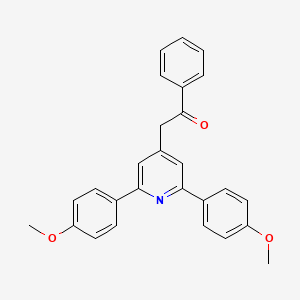 molecular formula C27H23NO3 B3458230 2-[2,6-bis(4-methoxyphenyl)-4-pyridinyl]-1-phenylethanone 