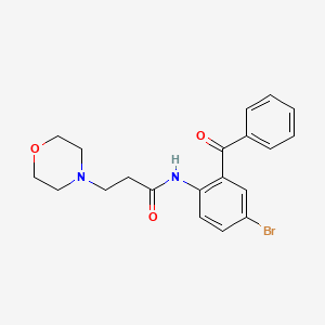 molecular formula C20H21BrN2O3 B3458251 N-(2-benzoyl-4-bromophenyl)-3-(4-morpholinyl)propanamide 