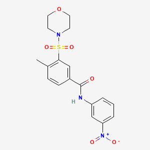 molecular formula C18H19N3O6S B3458265 4-methyl-3-(4-morpholinylsulfonyl)-N-(3-nitrophenyl)benzamide 