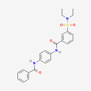 molecular formula C24H25N3O4S B3458284 N-[4-(benzoylamino)phenyl]-3-[(diethylamino)sulfonyl]benzamide 
