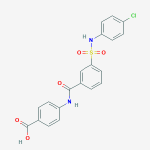 molecular formula C20H15ClN2O5S B3458293 4-[(3-{[(4-chlorophenyl)amino]sulfonyl}benzoyl)amino]benzoic acid 