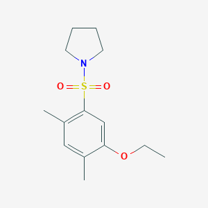molecular formula C14H21NO3S B345830 1-(5-Ethoxy-2,4-dimethylphenyl)sulfonylpyrrolidine CAS No. 701939-96-0