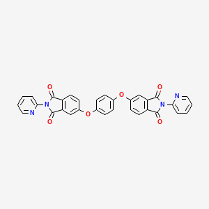 molecular formula C32H18N4O6 B3458302 5,5'-[1,4-phenylenebis(oxy)]bis[2-(2-pyridinyl)-1H-isoindole-1,3(2H)-dione] 