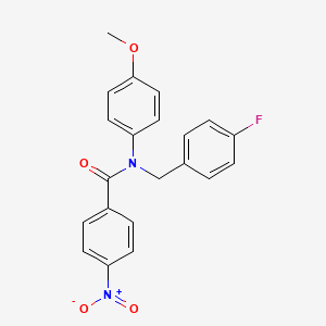 molecular formula C21H17FN2O4 B3458309 N-(4-fluorobenzyl)-N-(4-methoxyphenyl)-4-nitrobenzamide 